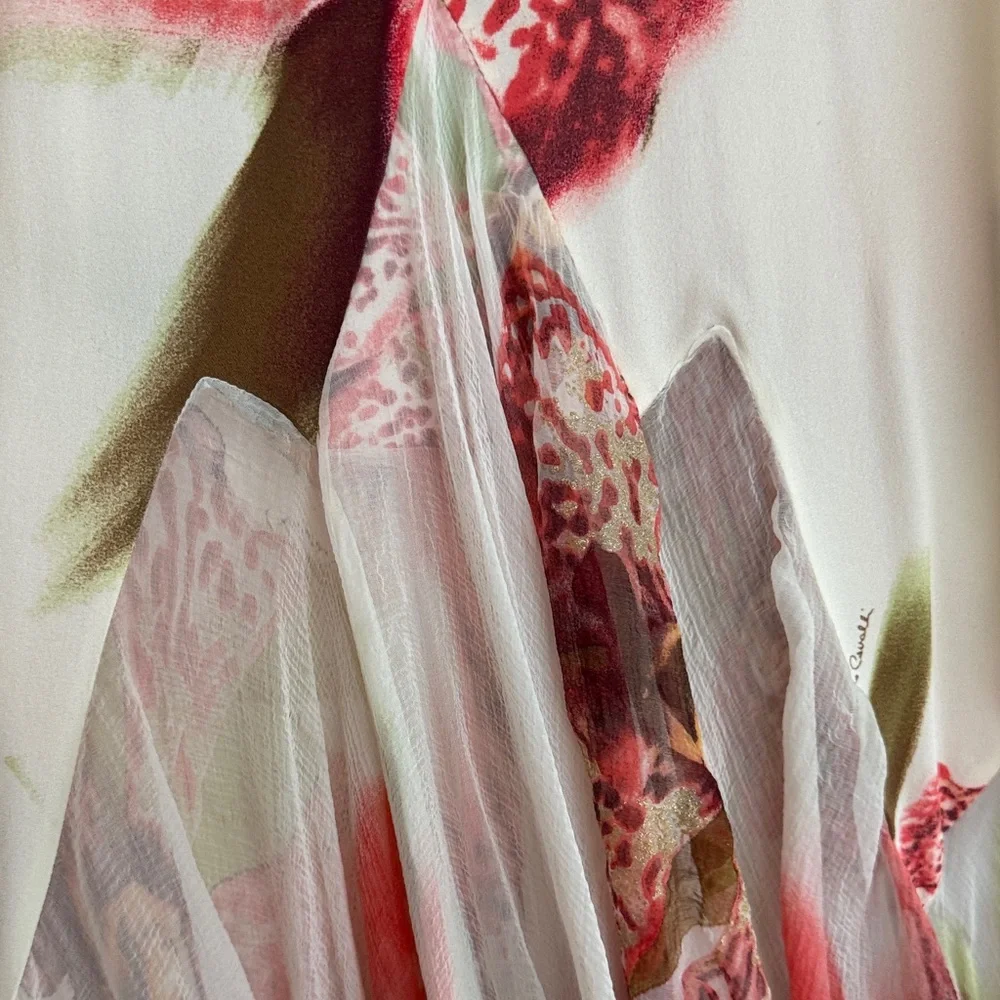 Roberto Cavalli Gorgeous Orchid Floral Sleeveless Gown NEW - Picture 9 of 15